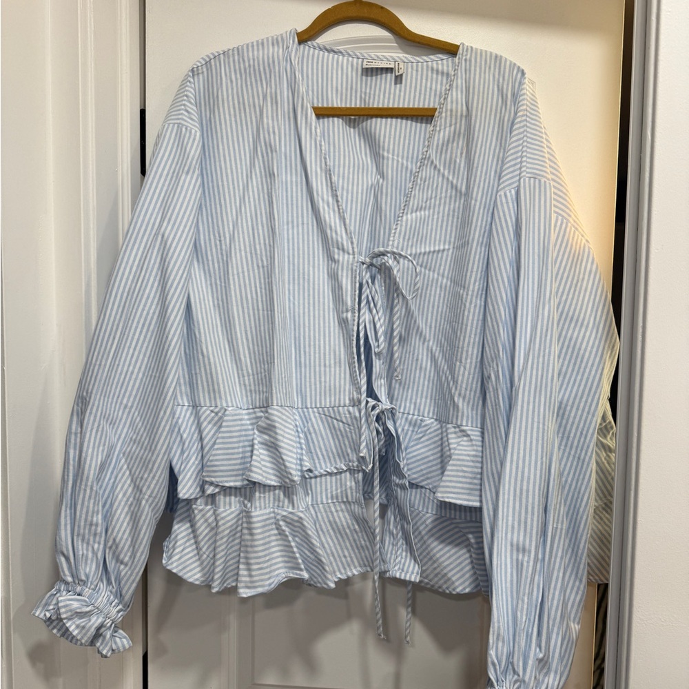 Striped Blue Women's Top
